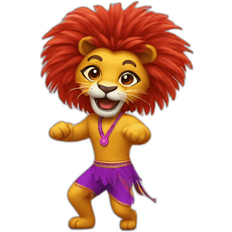 zumba lion dancer emoji