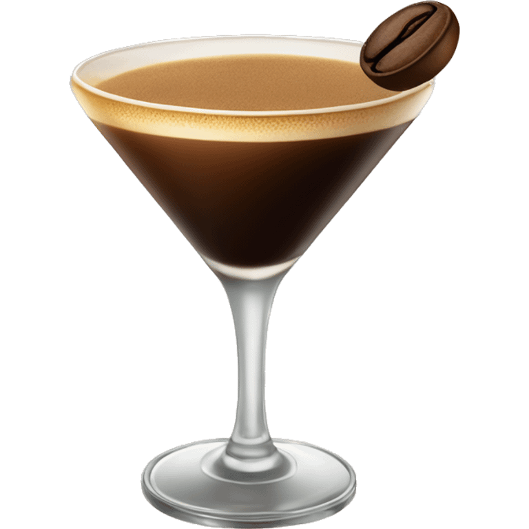 espresso martini with coffee bean on top of the drink emoji