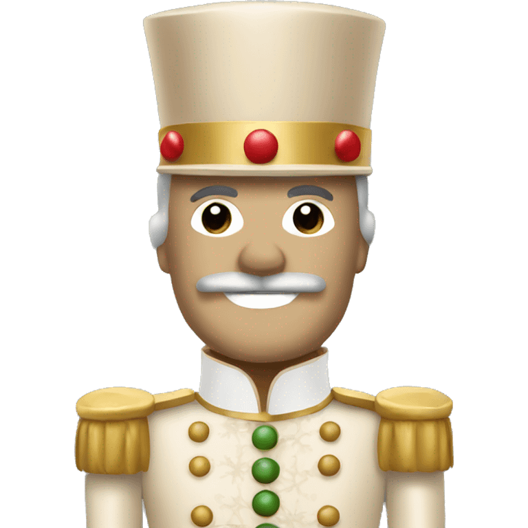 Beige stand Christmas nutcracker emoji