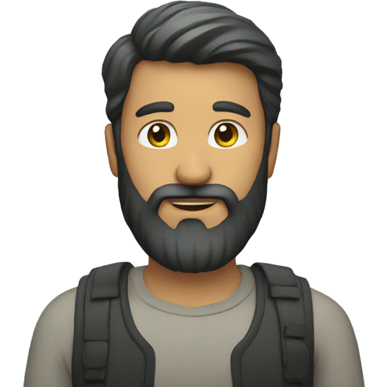 Man with Beard and money emoji