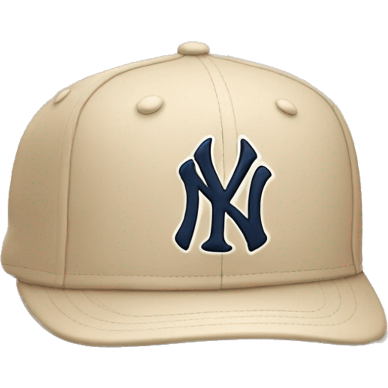 A Yankees cap un a beige color  emoji