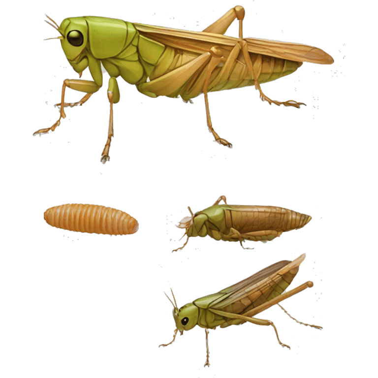 Locusts and mealworms emoji