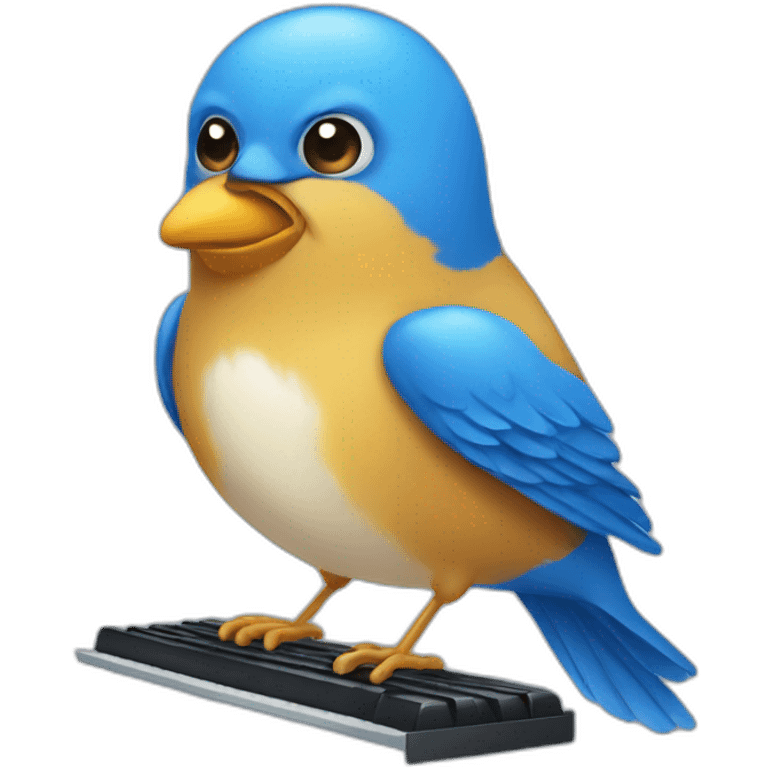 blue-bird-on-keyboard emoji