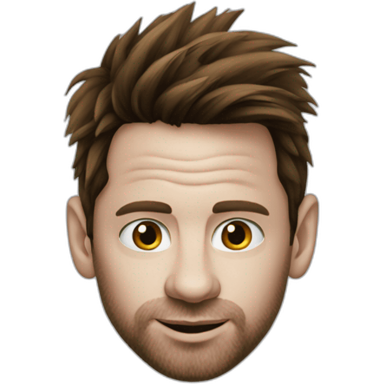 Messi avec un maquillage de clown emoji