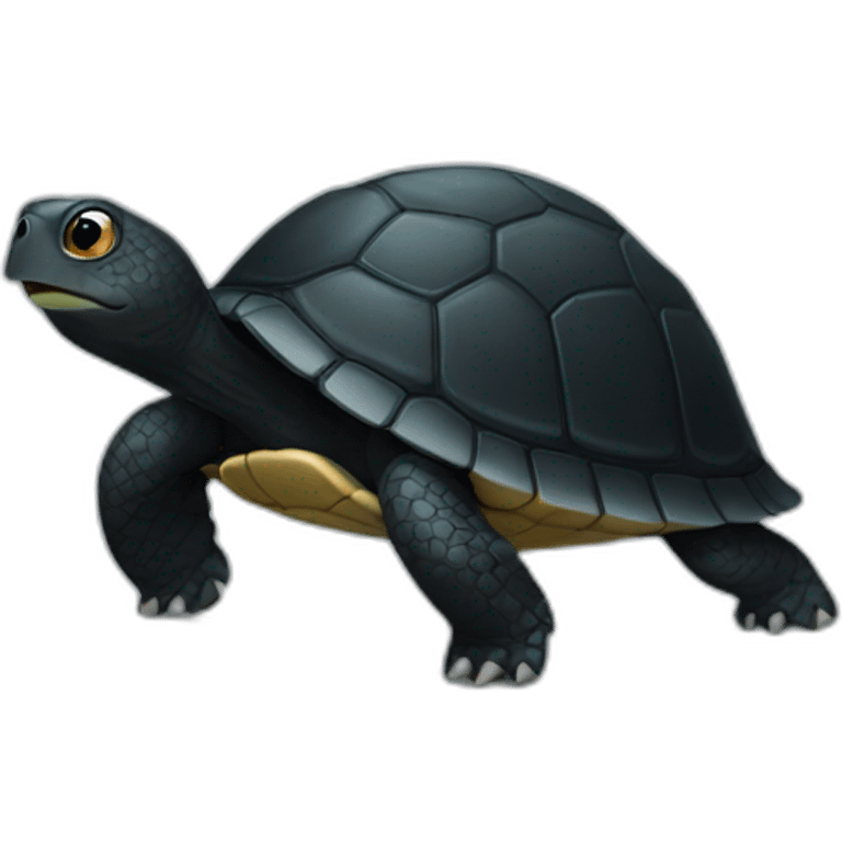 a black turtle emoji