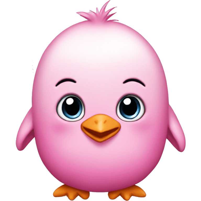 Pink penguin baby emoji