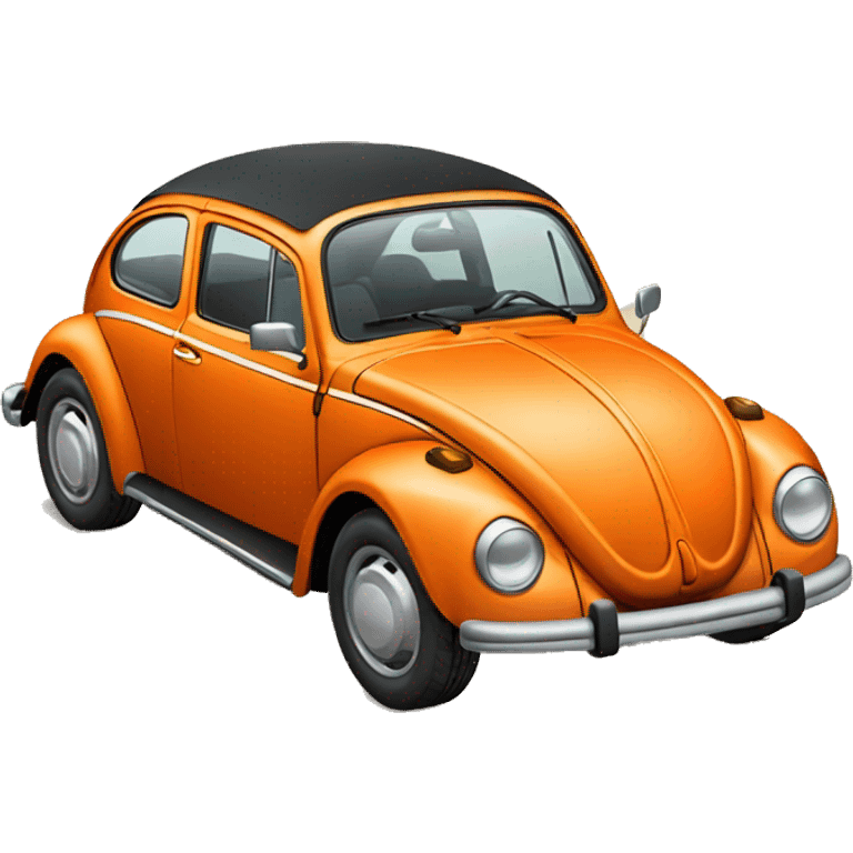 Orange Volkswagen Beetle car  emoji