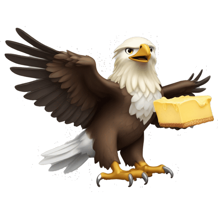 Eagle with butter in claw emoji