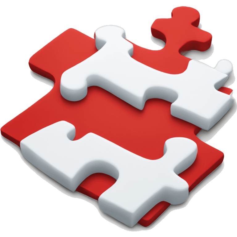 white puzzle piece connects to red puzzle piece emoji