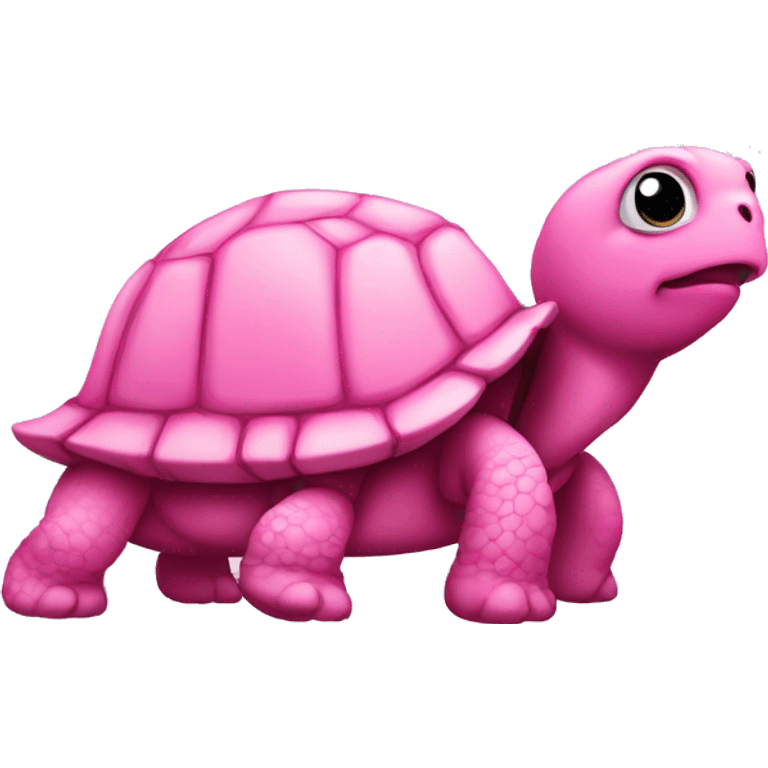 A pink turtle emoji