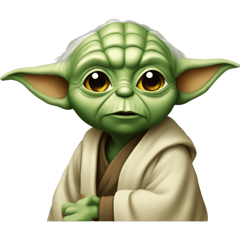 Yoda avec du poisson en main emoji