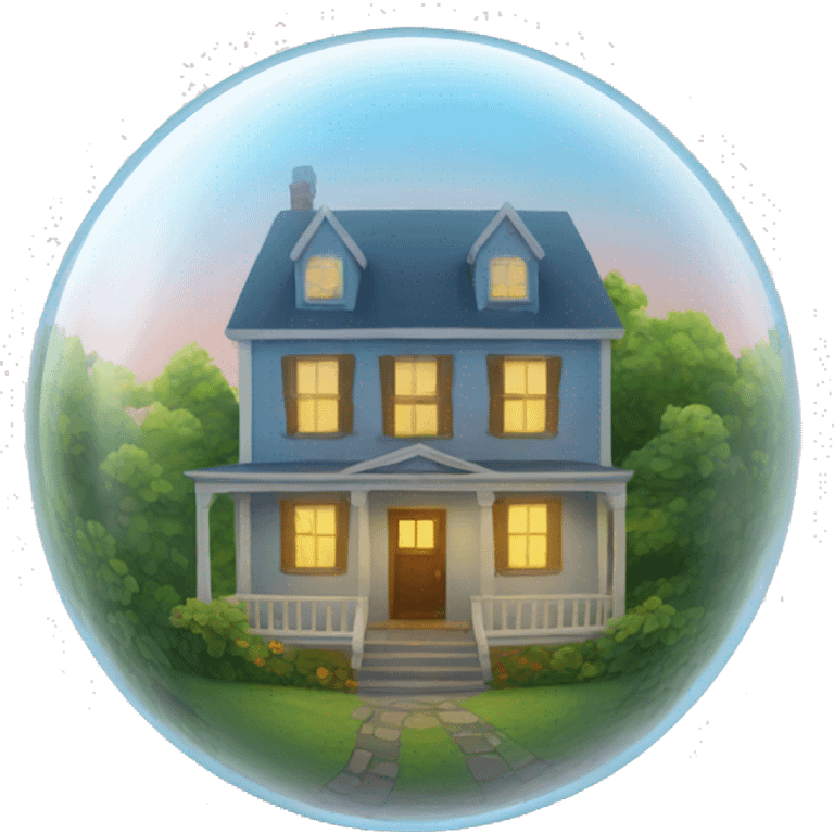 glass sphere with house inside emoji