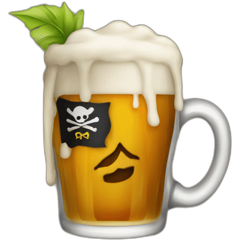 pirate drink beer emoji