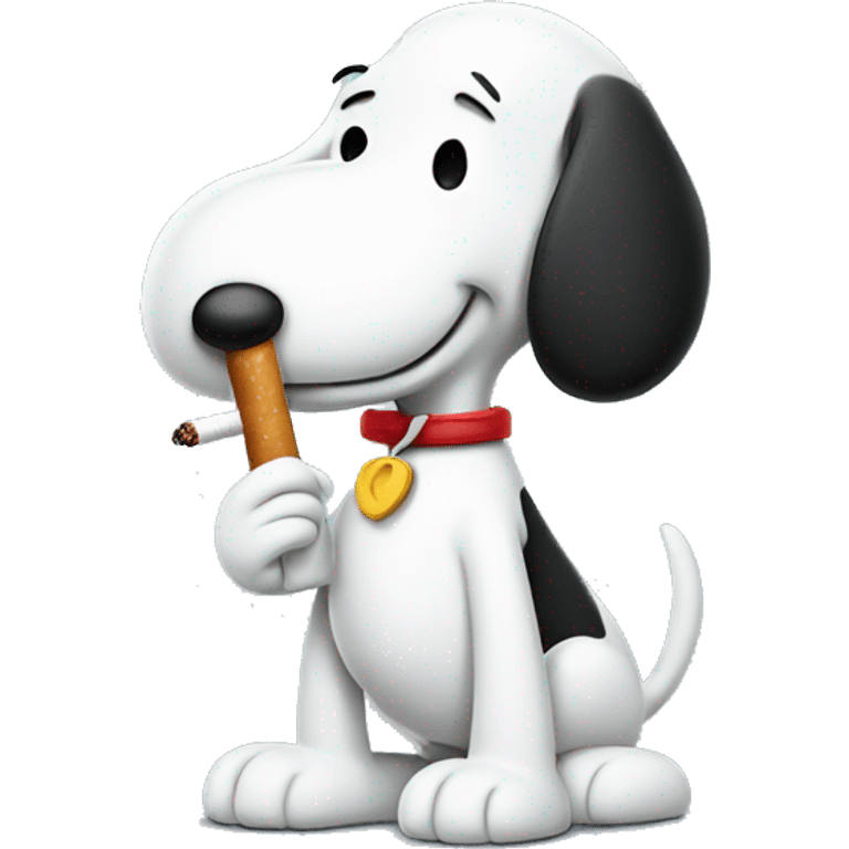 snoopy holding cigarette  emoji