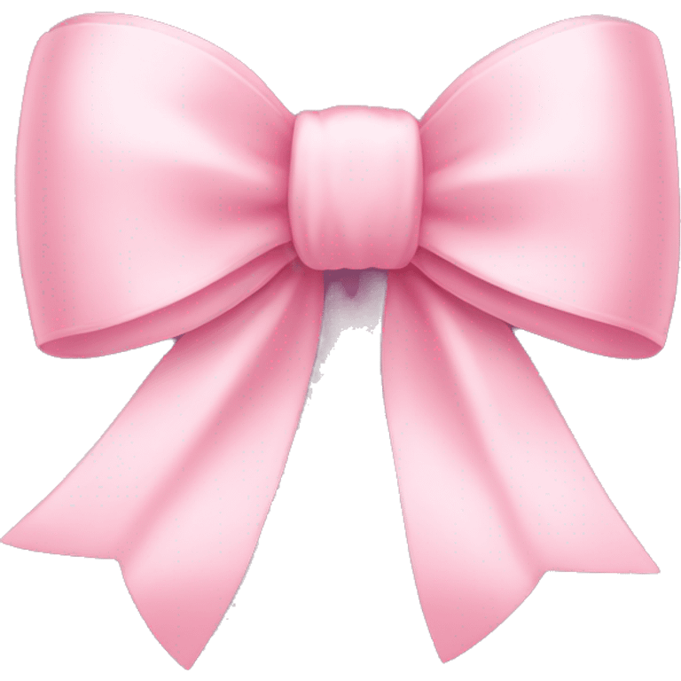 pastel pink bow with ribbon  emoji