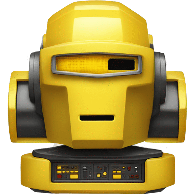 Divine Yellow variant DaftPunk-style robot talk box emoji