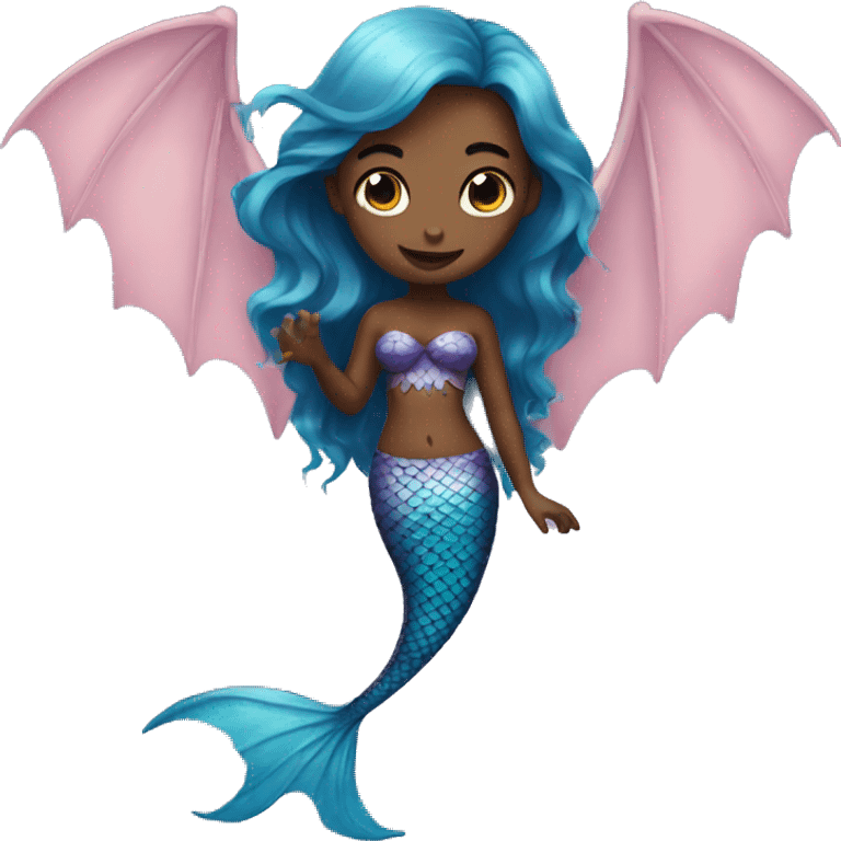 mermaid with bat wings emoji