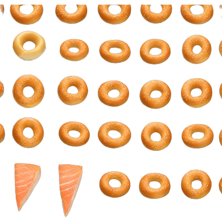 cheese and salmon bagel emoji