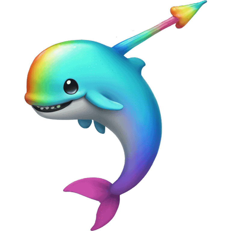 Rainbow Narwal  emoji