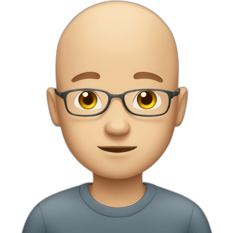 bald boy waiting for a call emoji