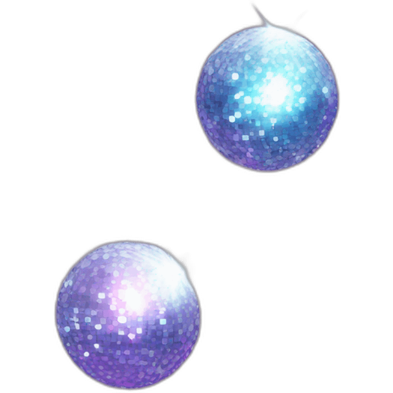 big shiny discoball glitter stars emoji