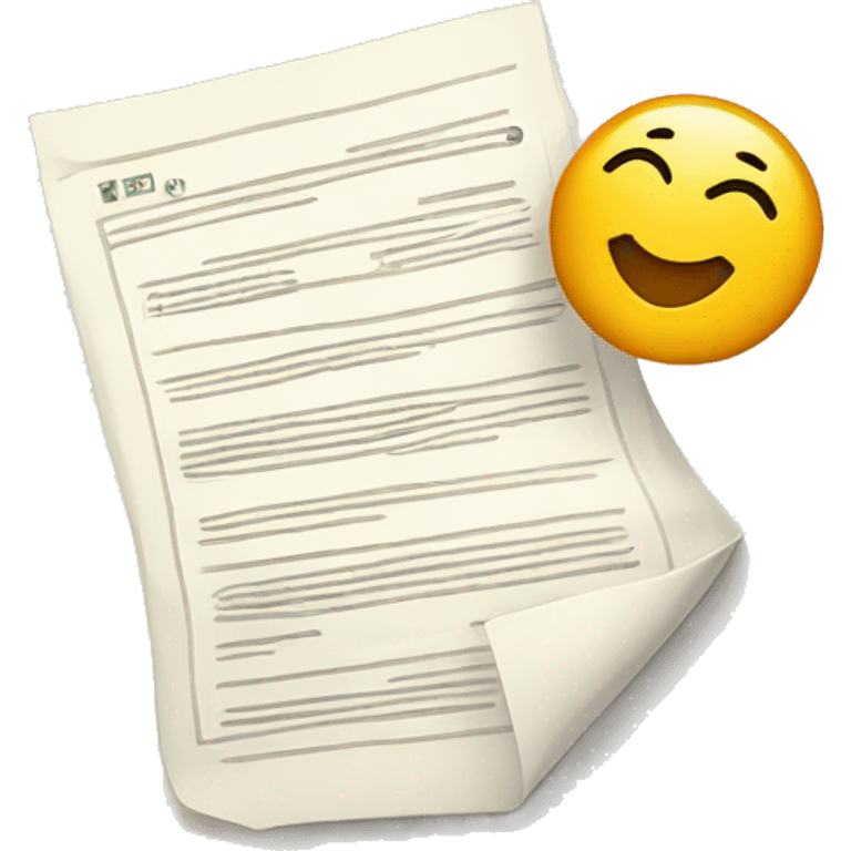 checkmark with document emoji