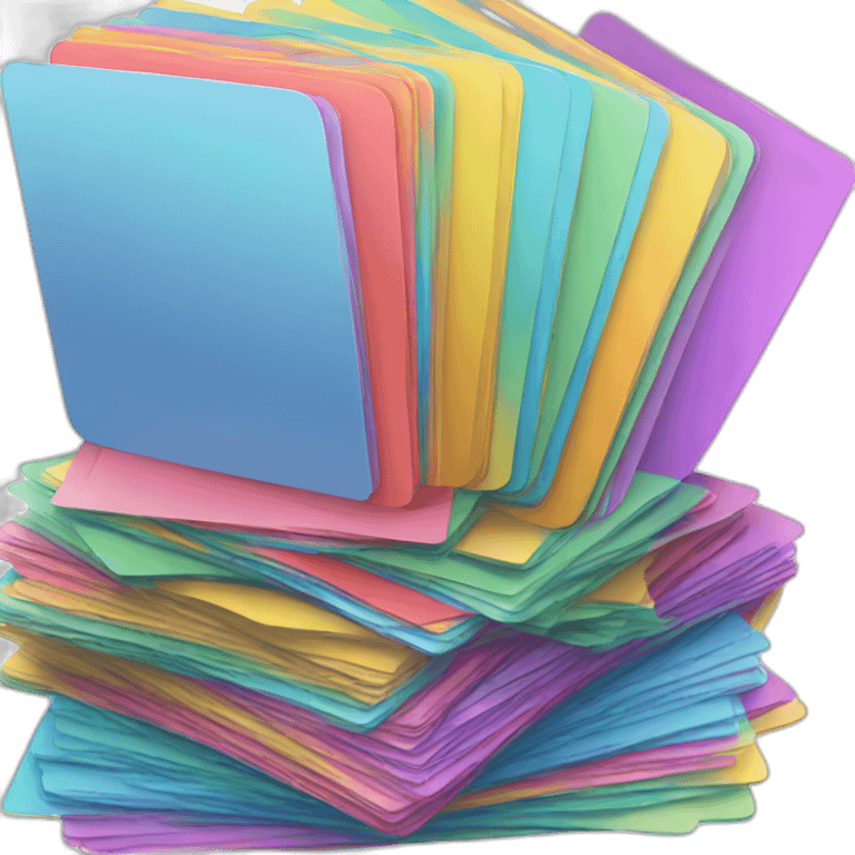 stack of colorful cards emoji