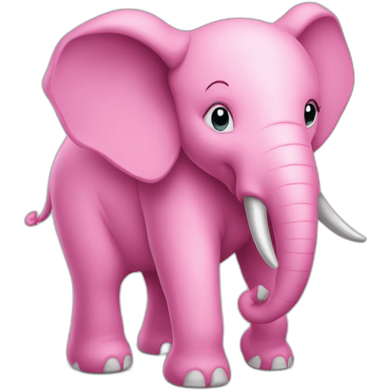 Big pink elephant emoji