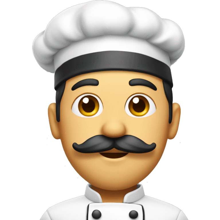 Chef with mustache kisses emoji