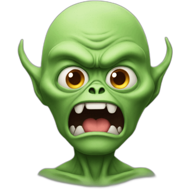 Alien angry of caputch emoji