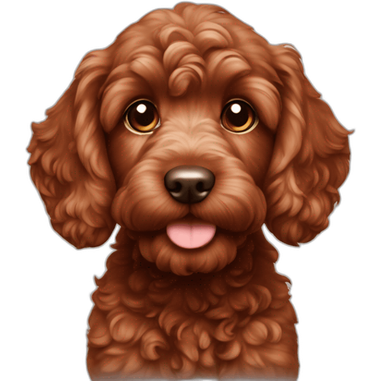 Reddish brown cockapoo puppy emoji