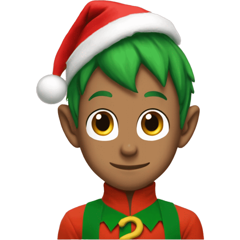 Goku dressed as elf on the shelf emoji