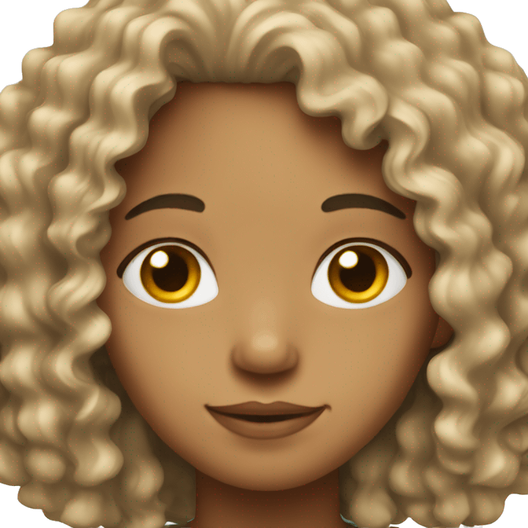 light skin with curly hair emoji