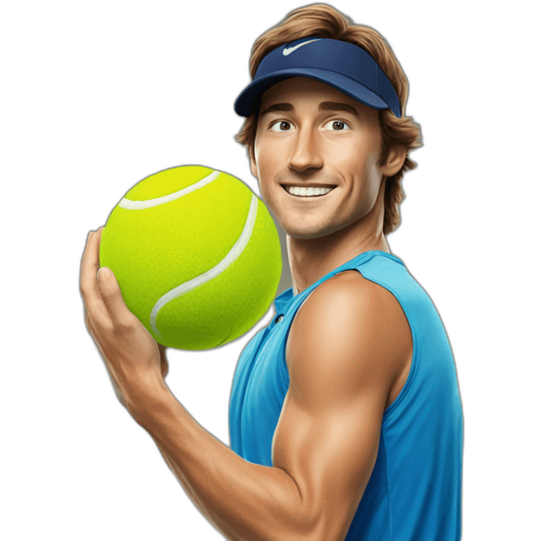 Tennisball mit smylie emoji