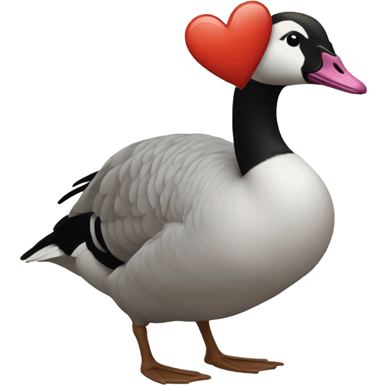 Heart goose emoji