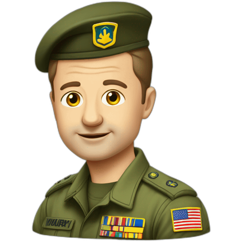 volodymyr zelenskyy in army tshirt emoji