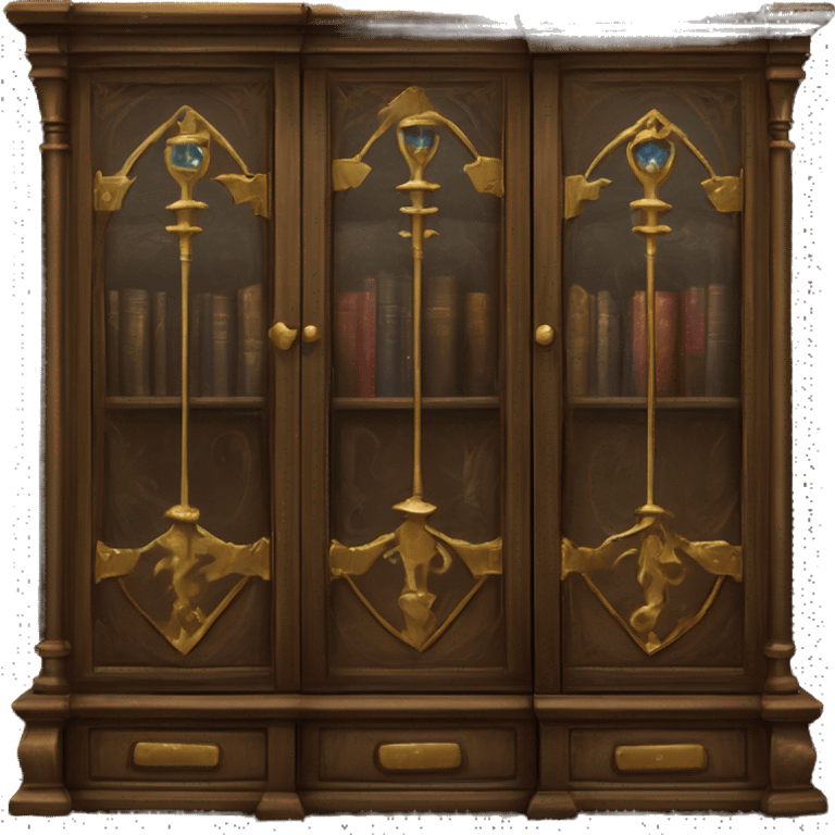 The Vanishing Cabinet:  ornate cabinet linked magically, allowing for instantaneous travel between locations. One is located in Borgin and Burkes, and the other is in Hogwarts emoji