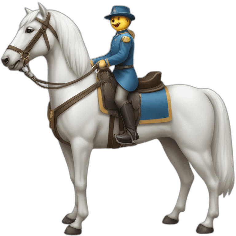 Un chien sur un cheval emoji