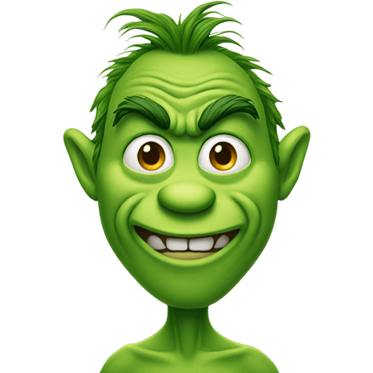 Green man grinch emoji