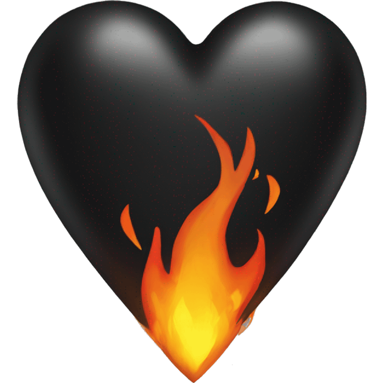 Black heart with fire emoji