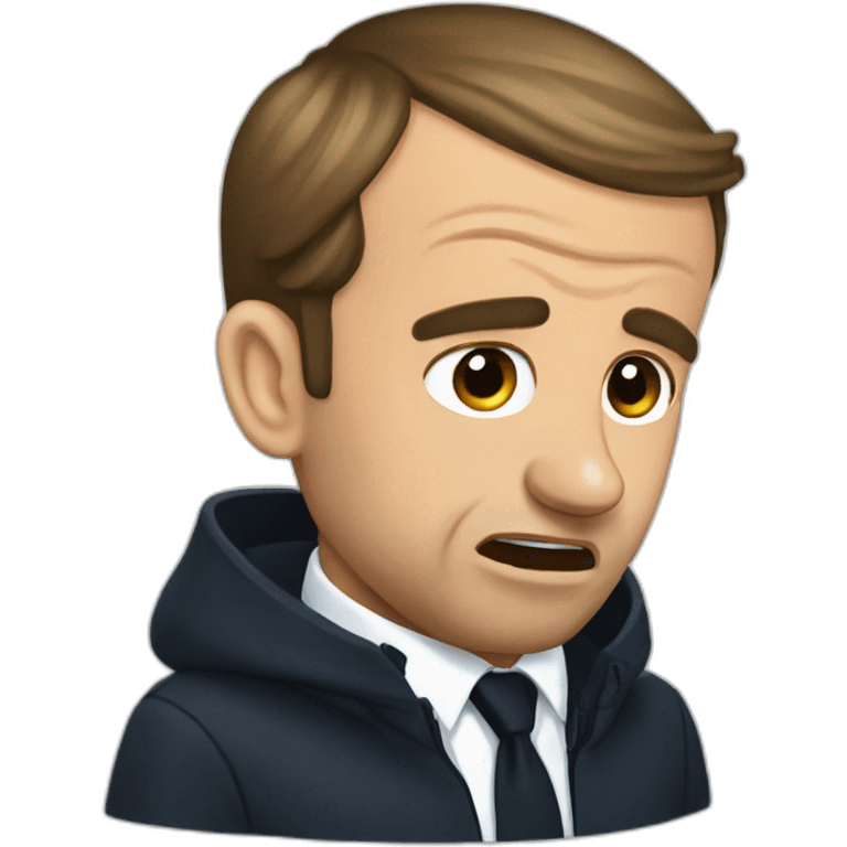 emmanuel macron crying emoji