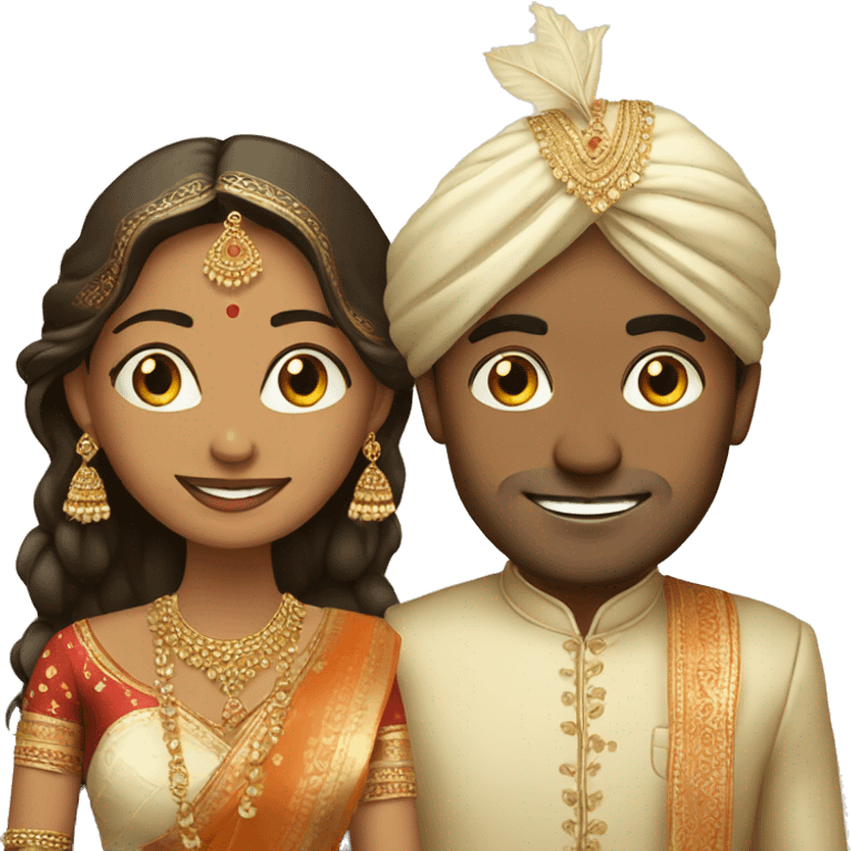 indian bride and groom emoji