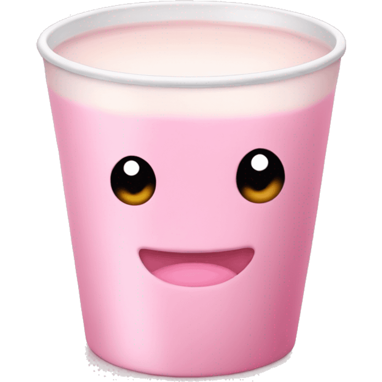 Pink milk in a cup emoji