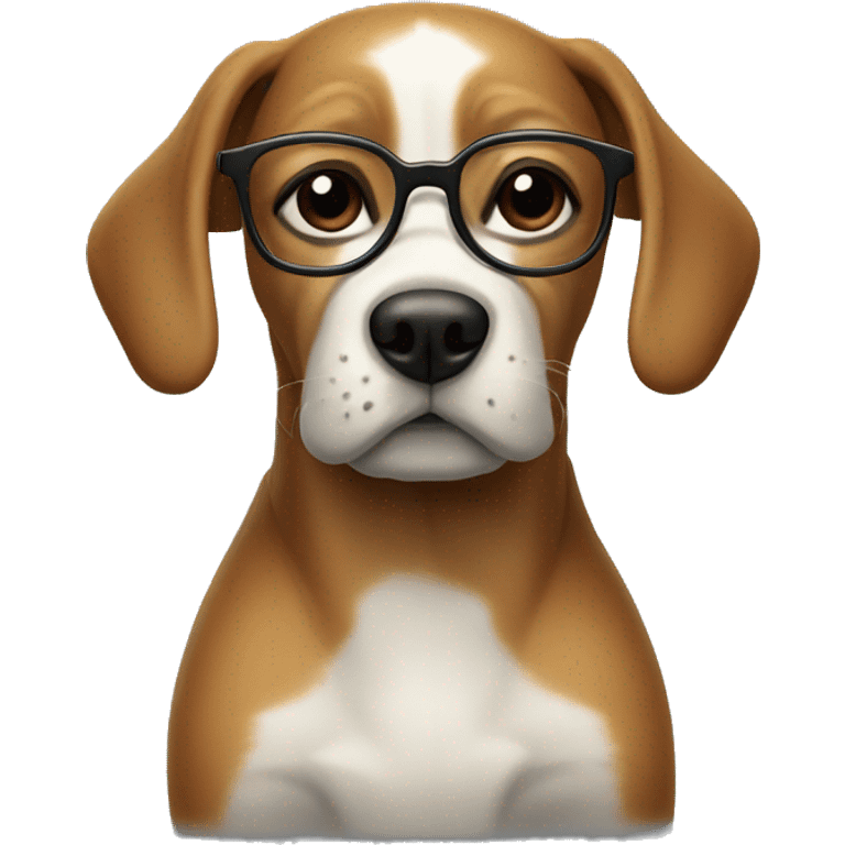 dog with glasses and turtleneck emoji