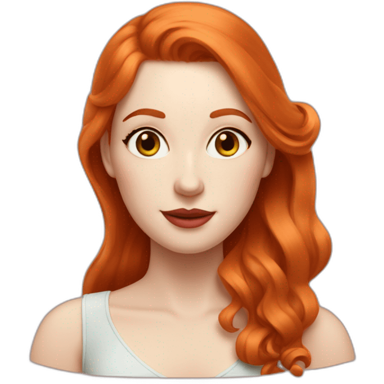 A Rubenesque pale redhead model emoji