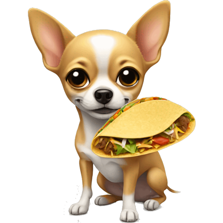 chihuahua with taco emoji