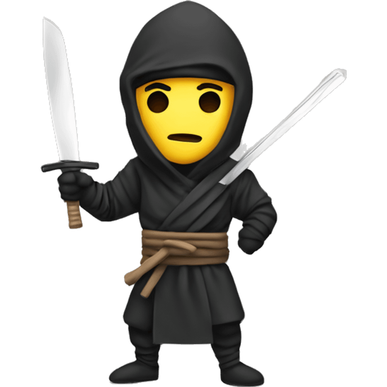 ninja with machete  emoji