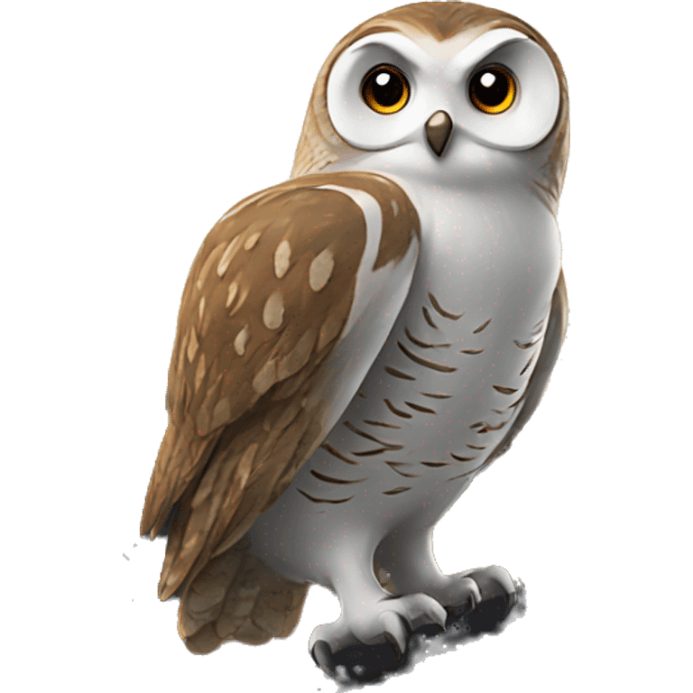 Owl on a roof emoji