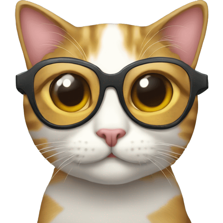 gatto con occhiali a cuore  emoji