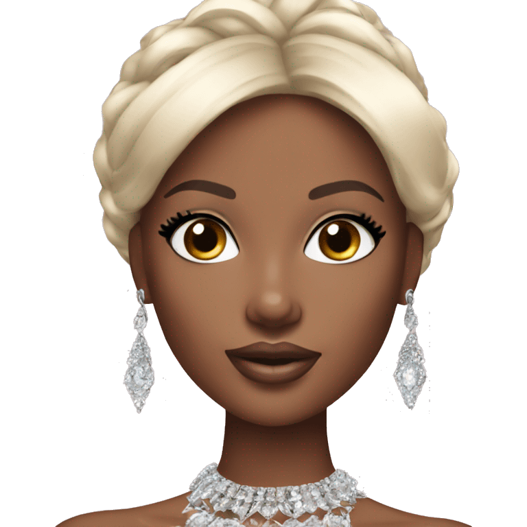 glamorous black barbie  emoji